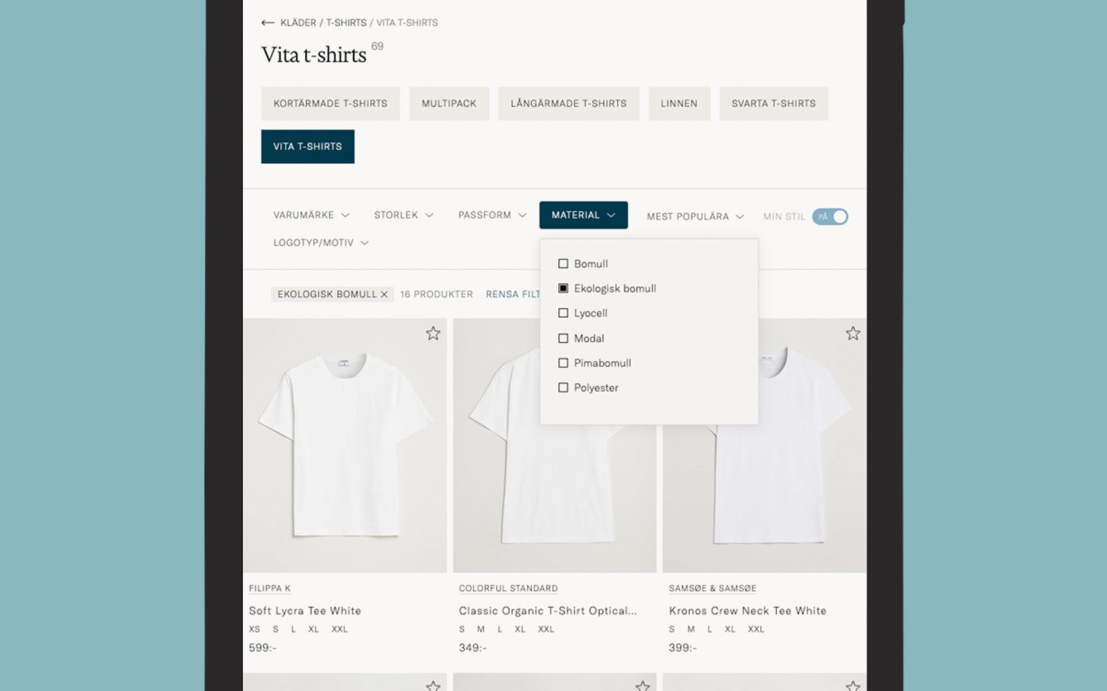 Product Filtering in the group Features at Askås I&R AB (askas_0008)